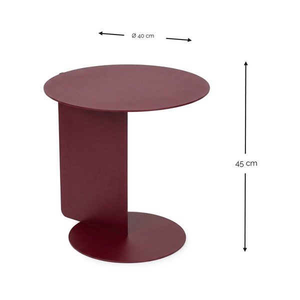 Acél kerek tárolóasztal ø 40 cm Salsa – Spinder Design-image-3