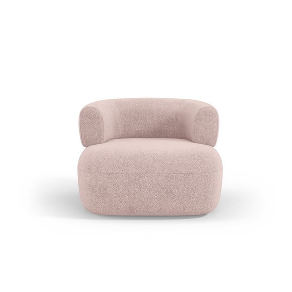 Világos rózsaszín buklé fotel Jenny – Micadoni Home