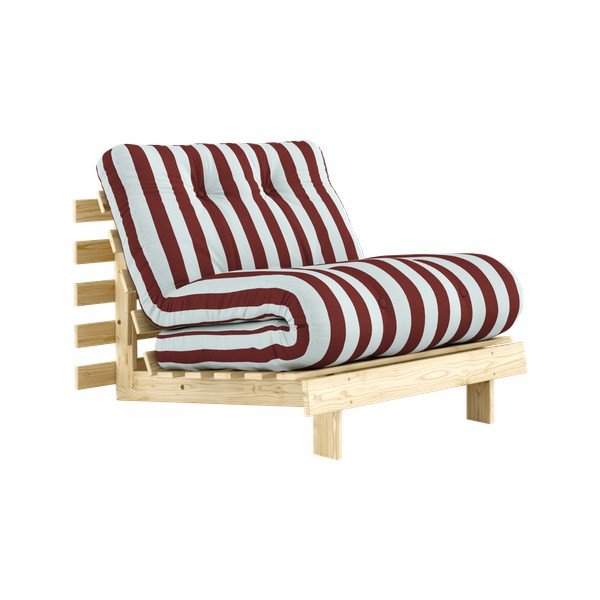 Borvörös-világoskék futon-fa fotel Roots – Karup