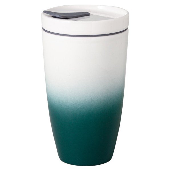 Like To Go zöld-fehér porcelán utazóbögre, 350 ml - Villeroy & Boch-image-1