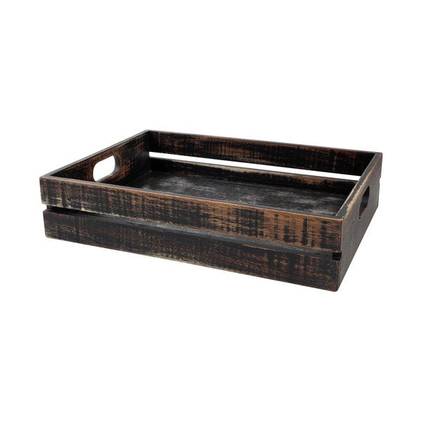 Drift fekete tálca akácfából - T&G Woodware