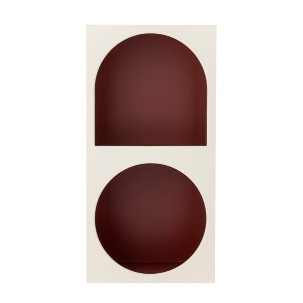 Piros-fehér fali könyvespolc 30x60 cm Graphia – Bloomingville