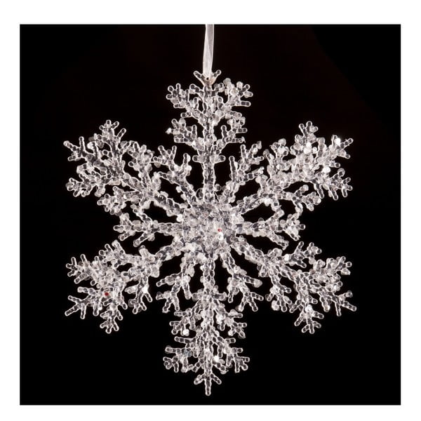 Snow felfüggeszthető dekoráció hópehely mintával, ⌀ 25 cm - Unimasa