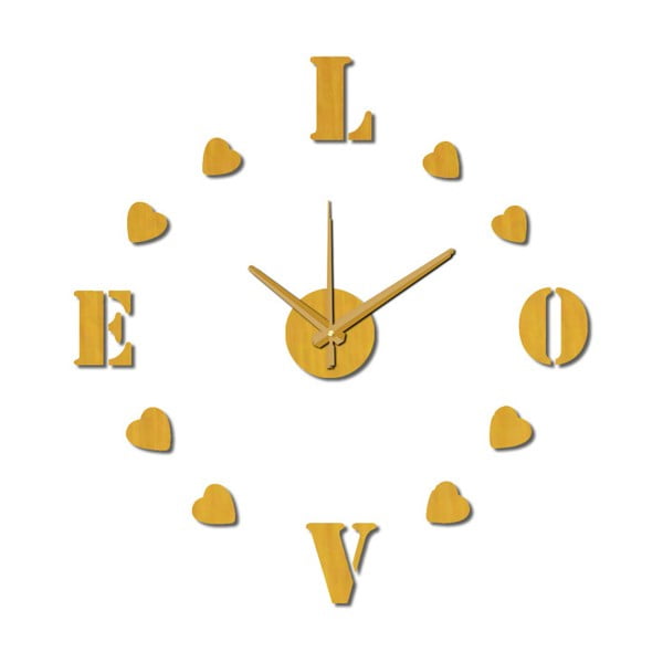 Love óra alakú falmatrica, ⌀ 60 cm - Mauro Ferretti