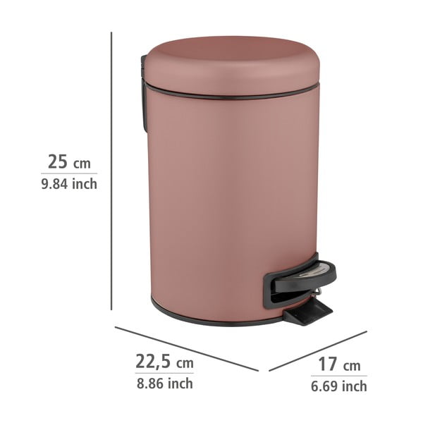 Acél pedálos szemetes 3 l Leman – Wenko-image-3