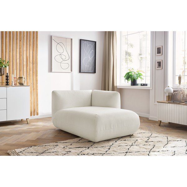 Fehér kordbársony kanapé modul (jobb oldali) Lecomte – Bobochic Paris-image-1