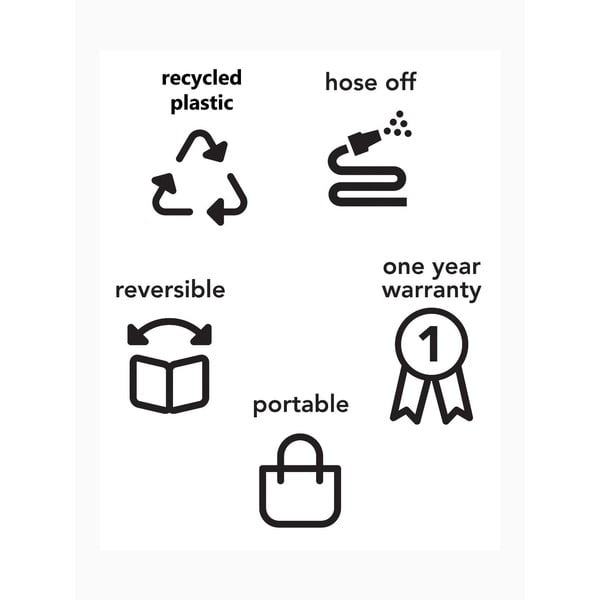 Sydney bézs-sárga kétoldalas kültéri szőnyeg újrahasznosított műanyagból, 90 x 150 cm - Fab Hab-image-4