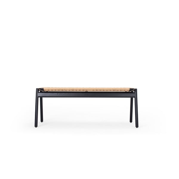 Fekete-natúr színű pad Klupa – Gazzda-image-2