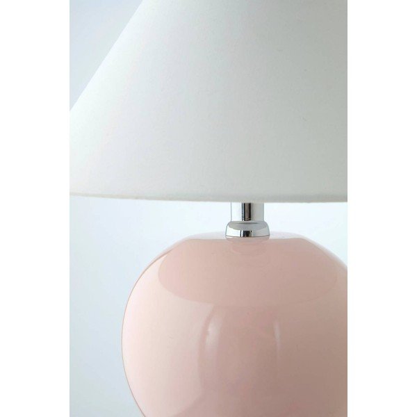 Világos rózsaszín-krémszínű kerámia asztali lámpa (magasság 29 cm) Karamell – Jotex-image-4