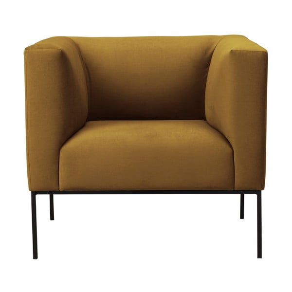 Neptune sárga bársony fotel - Windsor & Co Sofas
