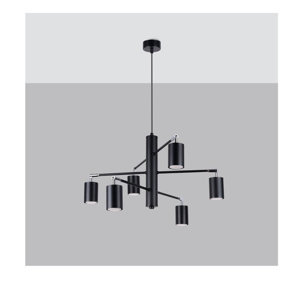 Fekete fém függőlámpa Virta – Sollux-image-3