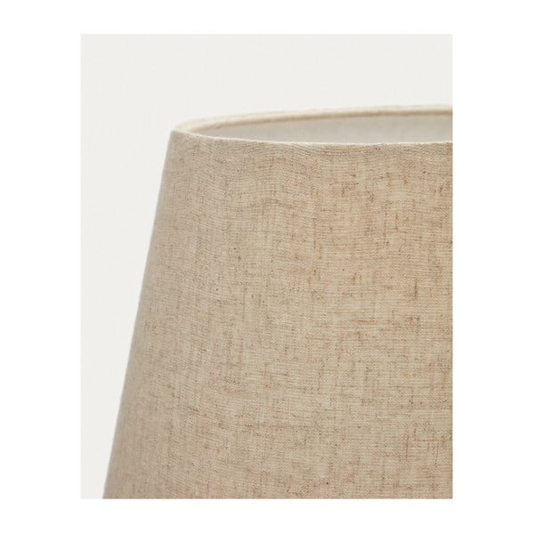 Fekete-bézs asztali lámpa textil búrával (magasság 60 cm) Torrent – Kave Home-image-4