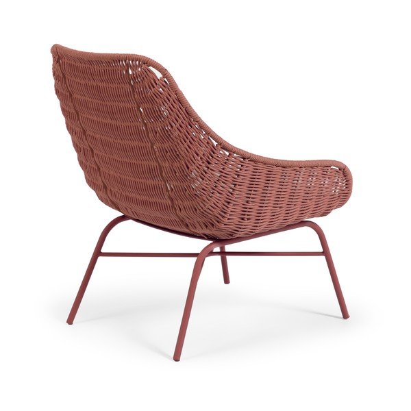 Abeli terrakotta színű kerti fotel - Kave Home-image-3