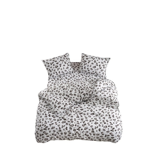 Fehér-szürke háromrészes egyszemélyes hosszabbított ágyneműhuzat lepedővel 160x220 cm Modern – Mila Home