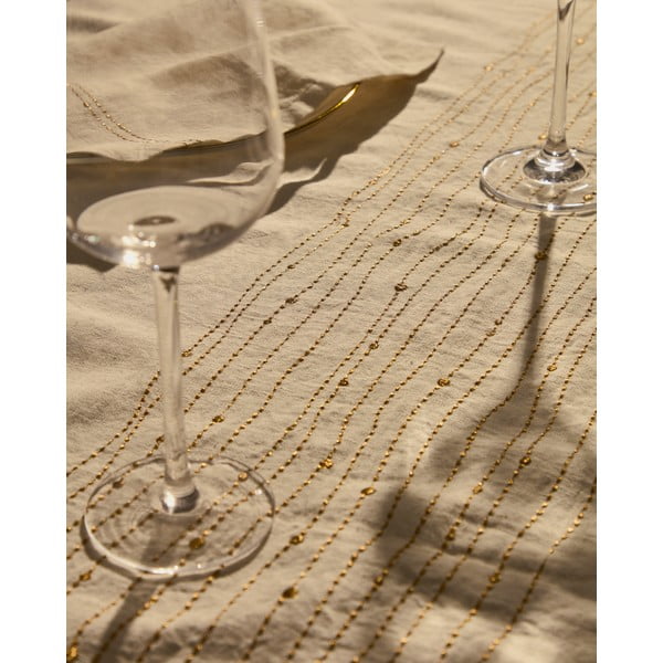 Lenkeverék asztalterítő 150x250 cm Flia – Kave Home-image-4