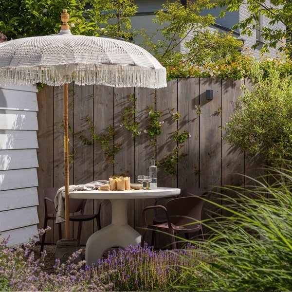 Műanyag kerek kerti étkezőasztal ø 120 cm Luno – WOOOD-image-3