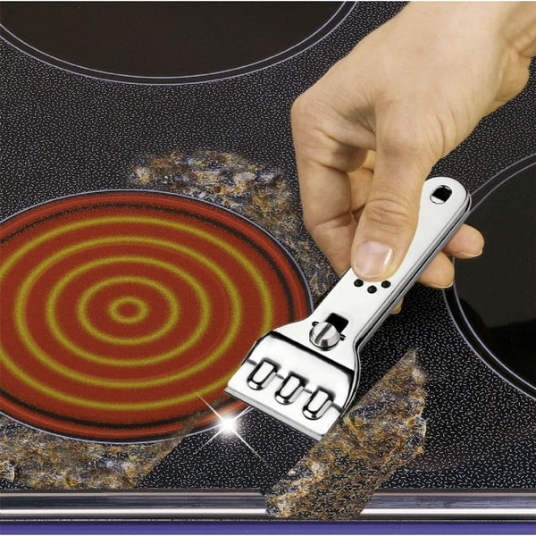 Hobbie rozsdamentes acél kaparó üvegkerámia főzőlaphoz - Wenko-image-1