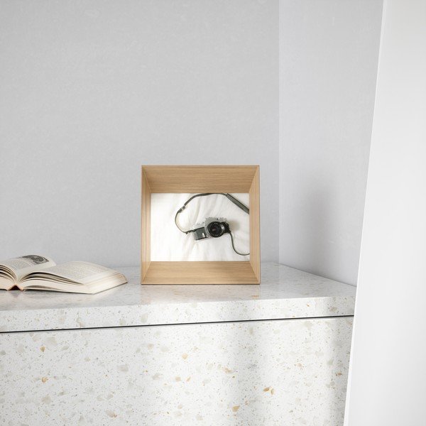 Natúr színű fa álló képkeret 20x20 cm Lookout – Umbra-image-4