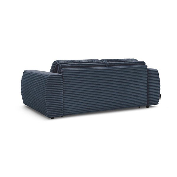 Sötétkék kordbársony kanapé mindennapos alvásra-kinyitható 240 cm Hugo – Bobochic Paris-image-4