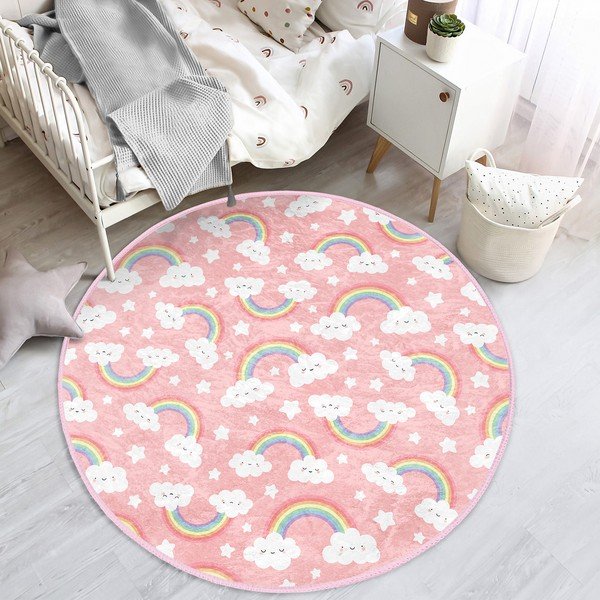 Rózsaszín gyerek szőnyeg ø 120 cm Comfort – Mila Home-image-1