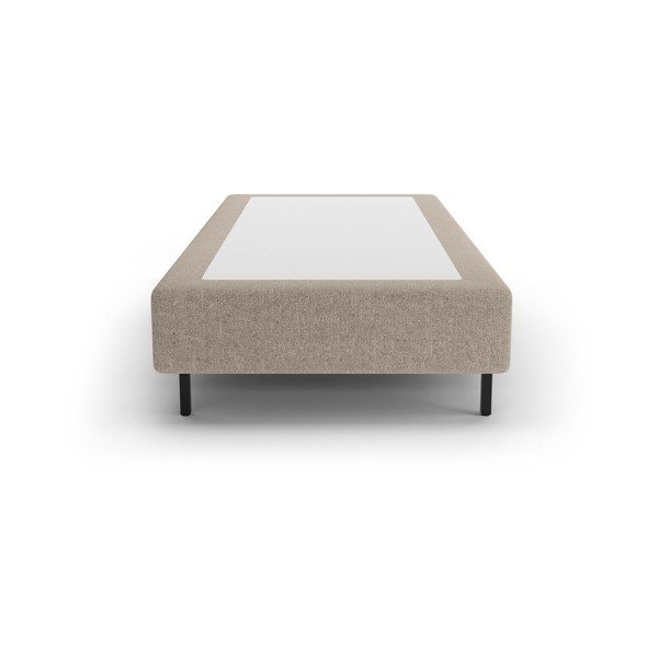 Bézs kárpitozott egyszemélyes ágy ágytámla nélkül 90x200 cm Whale – Micadoni -image-2