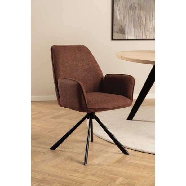 Téglavörös kárpitozott karfás étkezőfotel szett 2 db-os Glenda – Actona-image-1