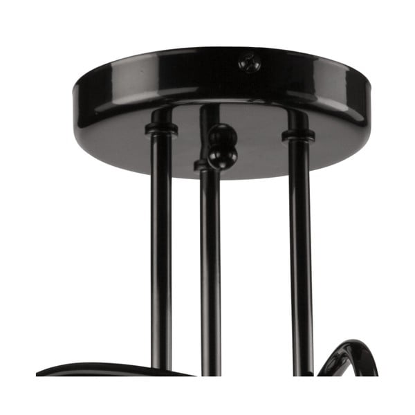 Fekete mennyezeti lámpa lámpabúra nélkül 36x36 cm Camilla – LAMKUR-image-2