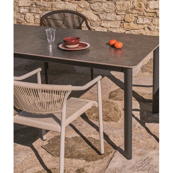 Kerti étkezőasztal kő asztallappal 80x140 cm Anafi – Kave Home-image-1