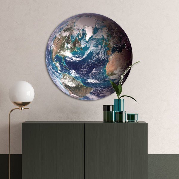 Kép ø 70 cm Blue Marble – Malerifabrikken-image-1