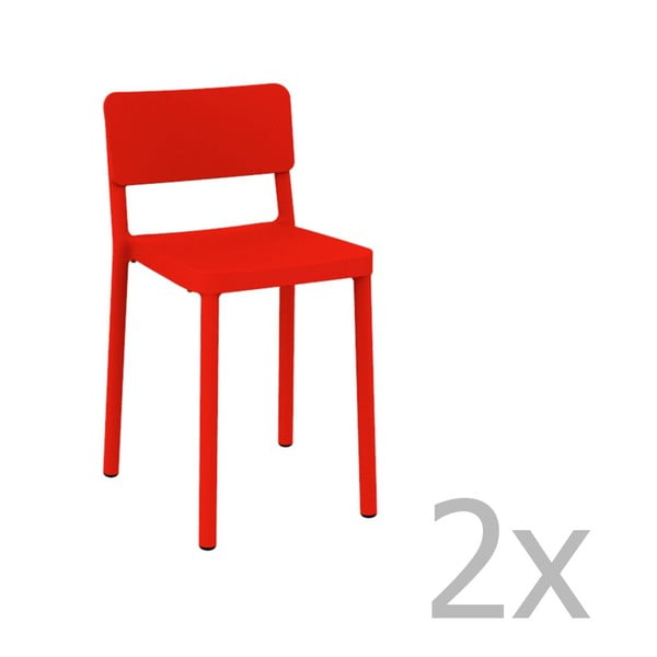 Lisboa piros bárszék, magasság 72,9 cm, 2 darab - Resol