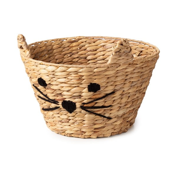 Natúr színű vízijácint játéktároló kosár ø 35x26 cm Cat – Compactor