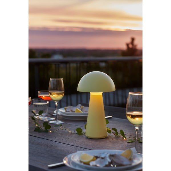 Sárga LED asztali lámpa távirányítóval (magasság 28 cm) Sam – Sirius-image-1