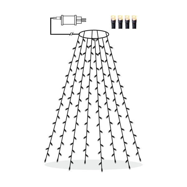 Fényfüzér karácsonyi mintával, izzók száma 160 db, hosszúság 200 cm Serie LED – Star Trading