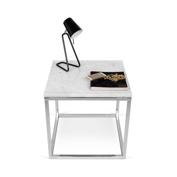 Prairie fehér tárolóasztal, márvány dekorral - TemaHome-image-1