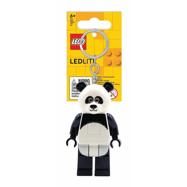 Fekete-fehér világító kulcstartó Iconic Panda – LEGO®-image-1