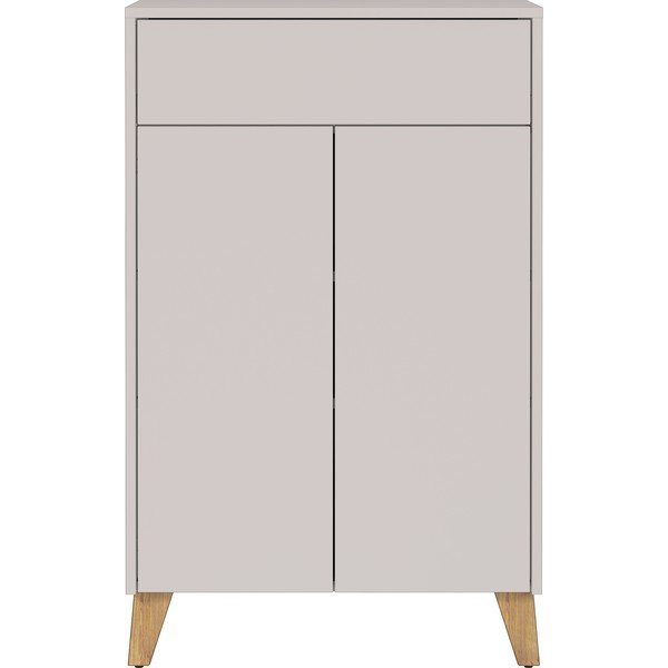Krémszínű matt magas fürdőszoba szekrény 63x101 cm Arnea – Germania-image-2