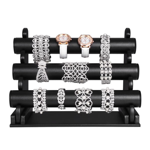 Fekete 3 emeletes karkötő tartó - Songmics-image-2