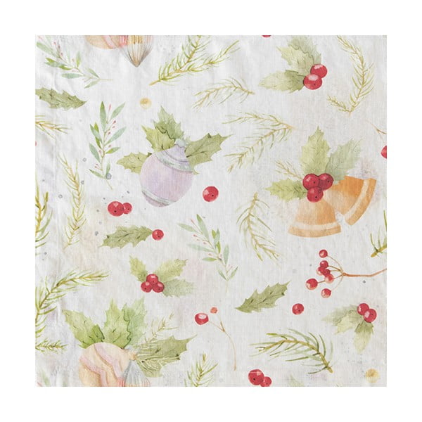 Merry karácsonyi len tányéralátét, 40 x 35 cm - Linen Tales-image-1
