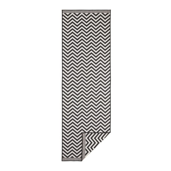 Twin Supreme Mismo fekete-krémszín fokozottan ellenálló kétoldalas szőnyeg, 80 x 150 cm - Bougari
