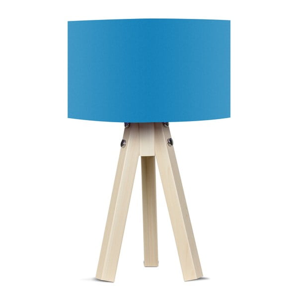 Naturel asztali lámpa kék lámpabúrával - Kate Louise