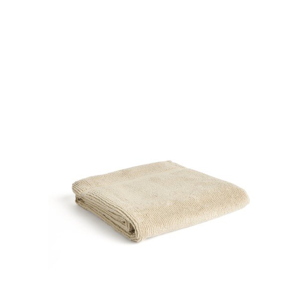 Bézs frottír pamut fürdőlepedő 70x140 cm Olvira – Kave Home