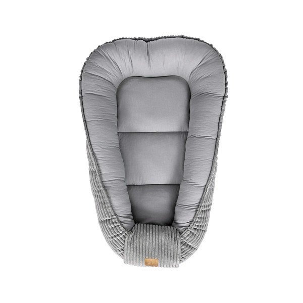 Szürke babafészek 55x83 cm – Meowbaby-image-1