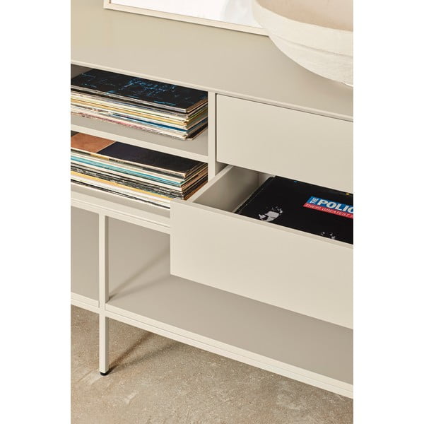 Krémszínű TV-állvány 175x74x45 cm Platt – Teulat-image-1