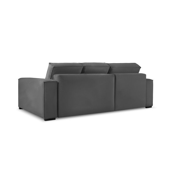 Azalea sötétszürke kordbársony kinyitható variálható sarokkanapé - Mazzini Sofas-image-3