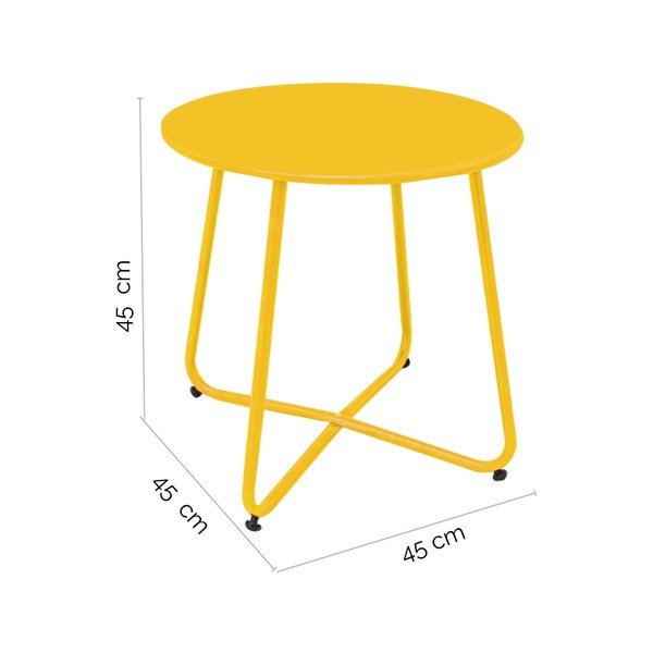 Fém kerek kerti tárolóasztal ø 45 cm Luna – LDK Garden-image-2
