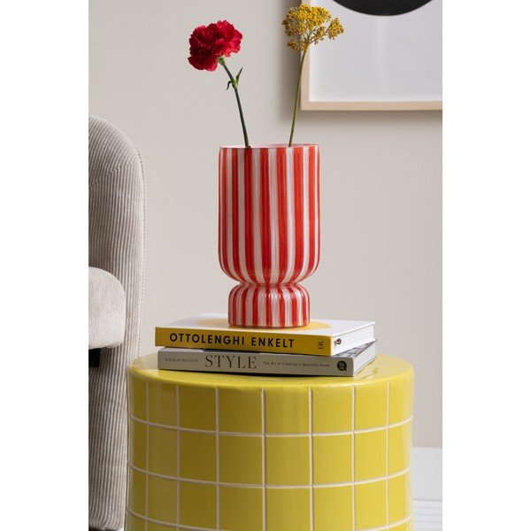 Piros üveg váza (magasság 26 cm) Rayado Retro – PT LIVING-image-1