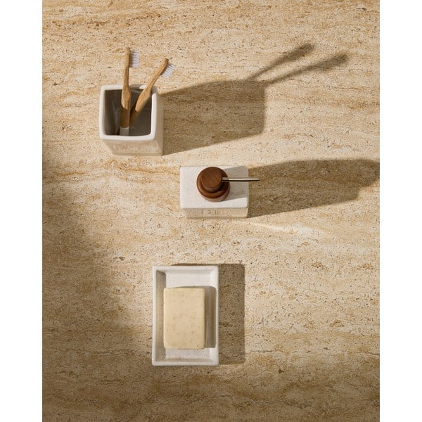 Krémszínű kerámia szappantartó Careli – Kave Home-image-2