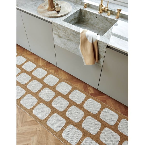 Okkersárga-krémszínű kültéri-beltéri szőnyeg 70x100 cm Sten Ochre – Pappelina-image-3