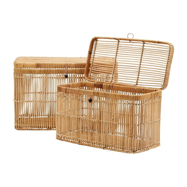 Fedeles rattan tárolódoboz szett 2 db-os Hirondelle – Jardin d'Ulysse