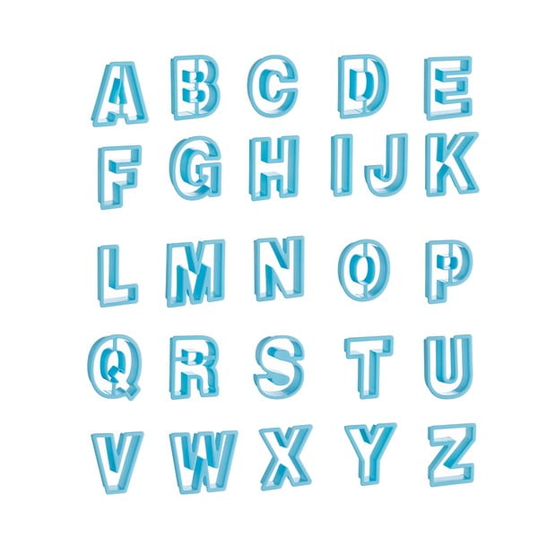 Alphabet 26 részes levél formájú sütikiszúró szett - Mason Cash